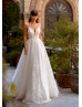 Spaghetti Straps Beaded Ivory Lace Tulle Sexy Wedding Dress Spaghetti Straps Beaded Ivory Lace Tulle Sexy Wedding Dress